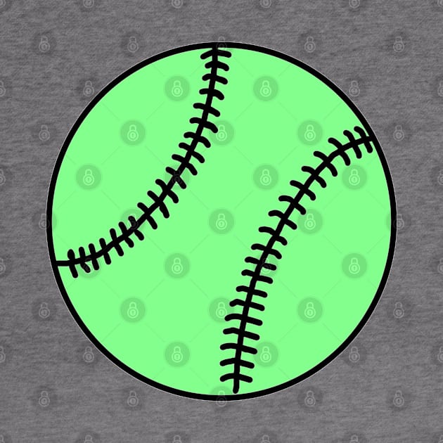 Light Green Baseball Ball - Doodle by SpHu24